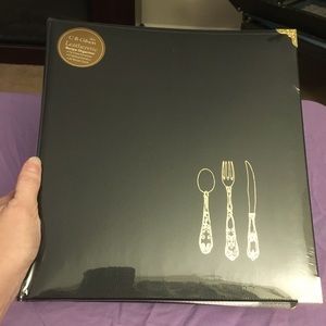 C.R. Gibson Leatherette Recipe Organizer NWT Black